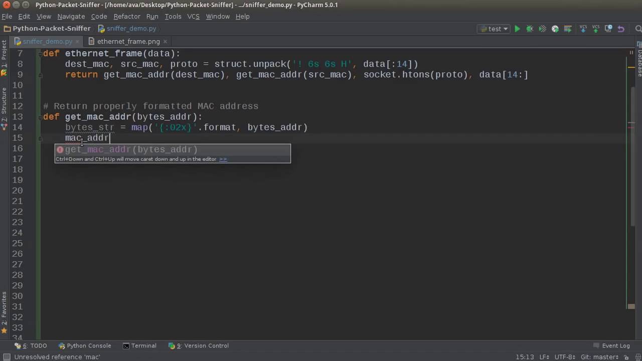 Python packet sniffer - contentvse