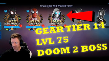 Doom 2 BIO BOSS with WEB WARRIORS Ghost Spider - MARVEL STRIKE FORCE - MSF