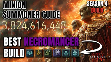 THE BEST BUILD FOR SEASON 4? Minion Summoner Necromancer Build Guide - Diablo 4