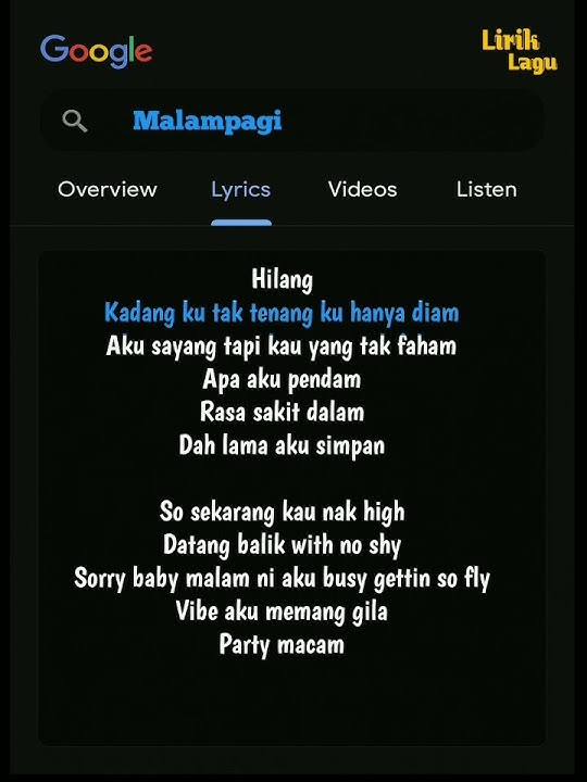 - malampagi - Lirik #liriklagu #malampagi