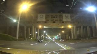 【IN-VEHICLE】Tokyo Metropolitan Government Front Road・Japan　奇麗すぎる深夜の東京都庁前道路
