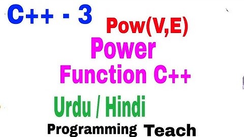 Power function C++  Example || Find kinetic energy of object Hindi/Urdu (Jawad Aslam)