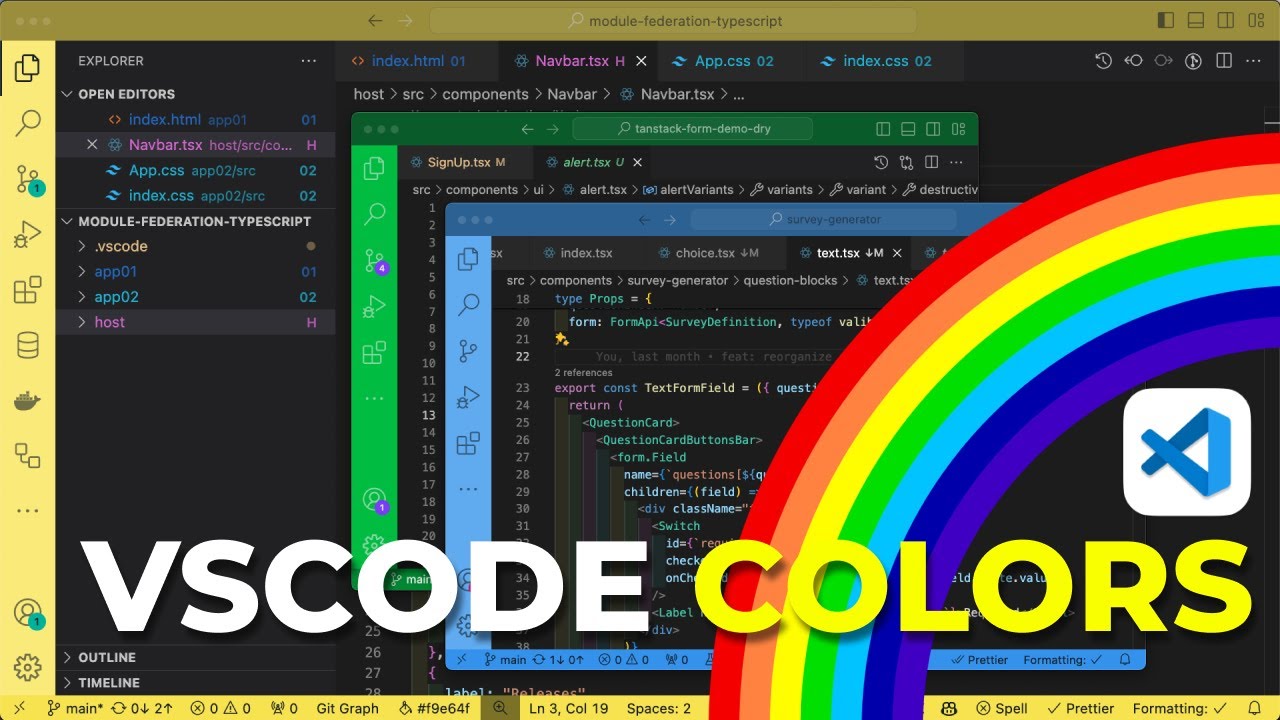 🌈 2 Colorful vscode Extensions to Paint your Workflow - YouTube