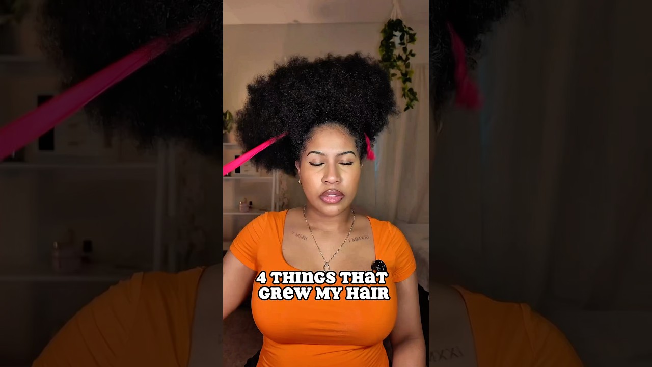 4 things that helped me grow out my hair #naturalhair #hairgrowth #afrohair