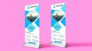 how design rollup banner print ready in coreldraw