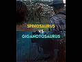 Spinosaurus vs Giganotosaurus #jurassicpark #jurassicworld #battle #edit