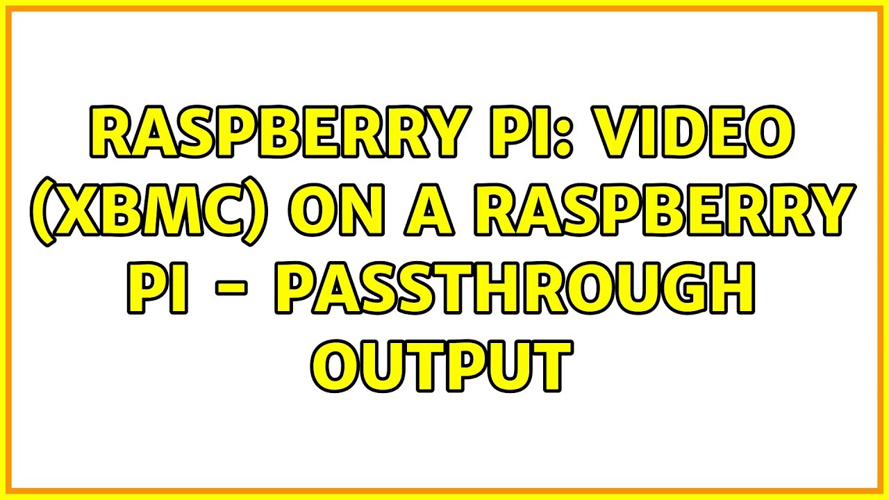 Raspberry Pi: Video (XBMC) on a Raspberry Pi - Passthrough output - YouTube