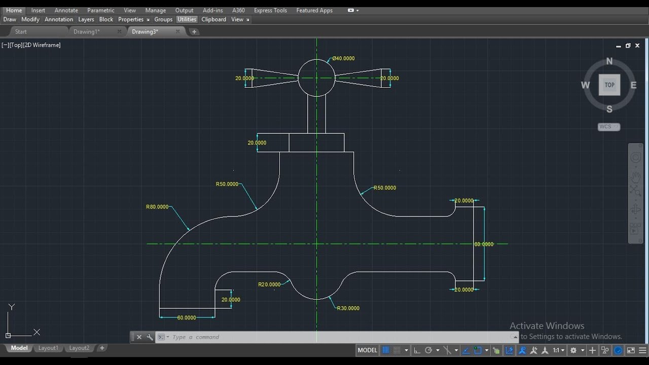 WATER TAP 2D IN AUTOCAD || AUTOCAD TUTORIAL - YouTube