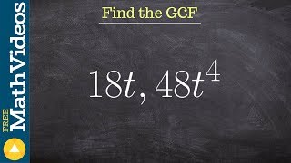 Find the GCF of two monomials