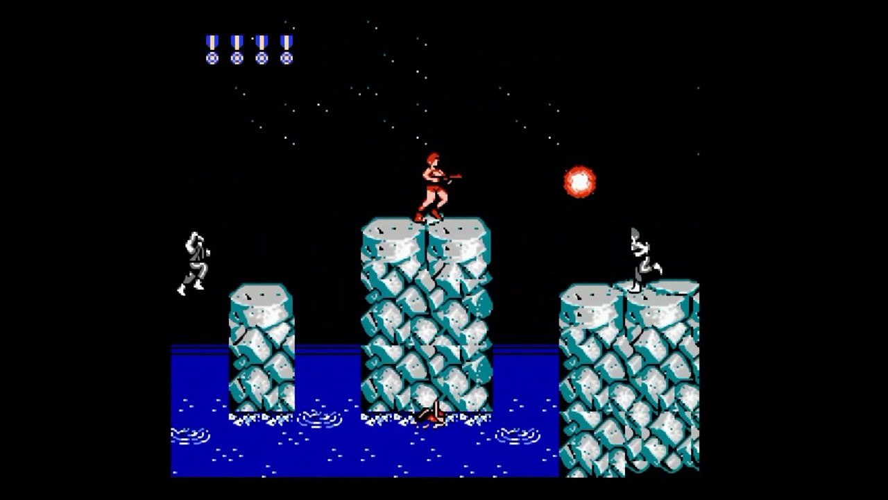 FC/NES 魂斗罗1+2整合16关无敌美少女修改版Contra I+II HACK - YouTube