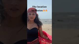 Location VS The Photos 🔥🔥#beachphotoshoot #bts #result #beachshoot