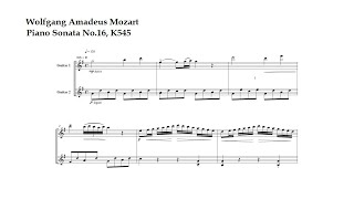 W. A. Mozart. Piano Sonata N16, K545 (Two Guitars)
