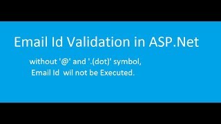 How to do Email Validation in ASP.Net