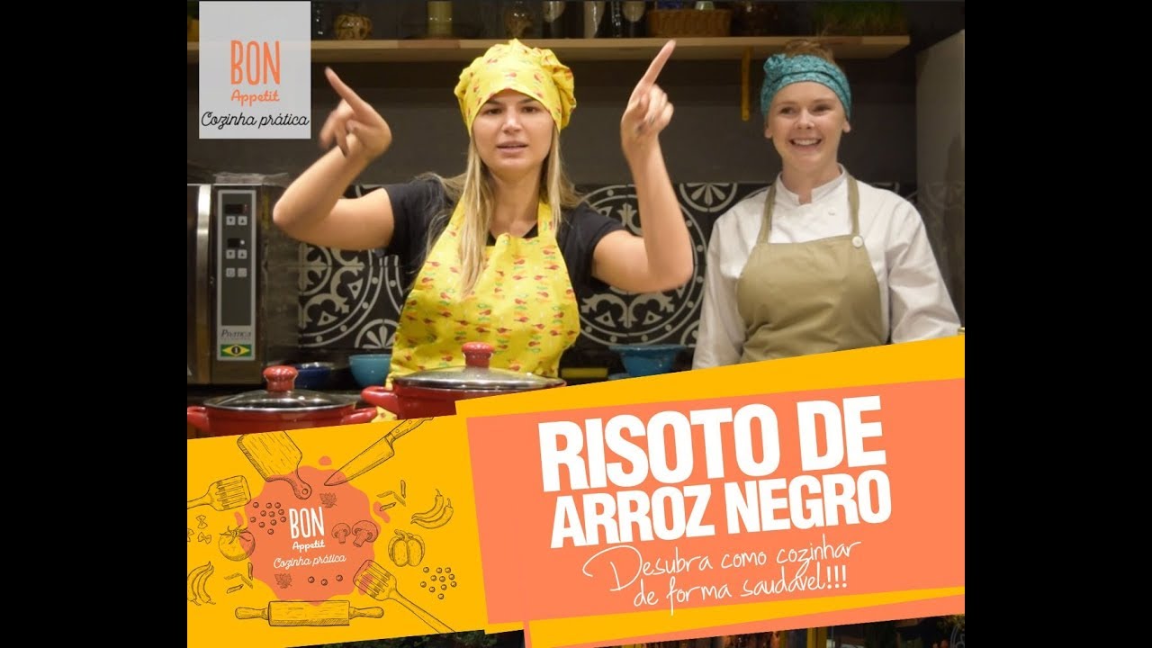 Como fazer um arroz negro prático cremoso? Bon appetit - Canal Bibi Munhoz
