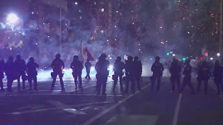 LA police swiftly enforce downtown curfew as protests against Trump’s immigration crackdown continue