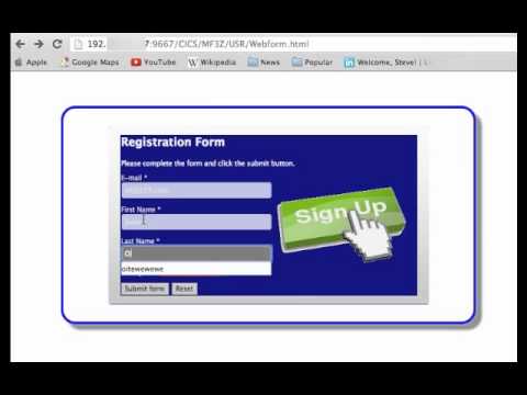 CICS JS/Server: Webform