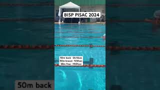Swimming competition PISAC 2024  in BISP. Andrei improved his results very well!