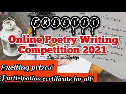 Online Poetry Competition 2021|Free Online Poem Writing competition 2021|E-Certificates for all|Poem