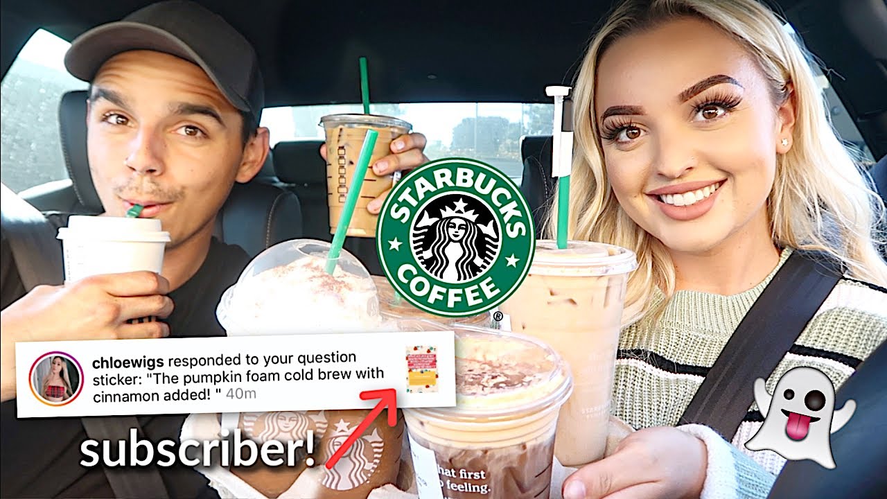 TRYING MY SUBSCRIBERS FAVORITE STARBUCKS DRINKS! *FALL EDITION*