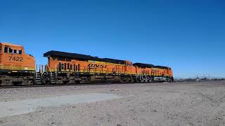 Very Slow EB BNSF Intermodal/Spine Cars Train with CSX In Daggett Ca! #bigbossrailfanner