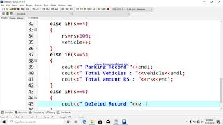 Parking System with the help of if else-if in C++ programming