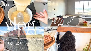 NOSSO MURO QUASE CAIU | COZINHA REVESTIDA | TOUR PELA OBRA 