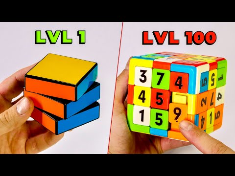 RUBIK`S CUBE from LEVEL 1 to LEVEL 100 | Mind Blowing mechanisms