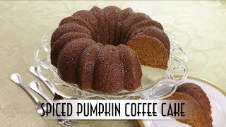 Spiced Pumpkin Coffee Cake | with Rum Butter Glaze