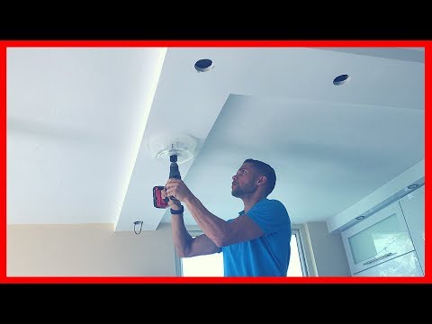 Como hacer los agujeros para Spotlight en Gypsum Board (Drywall)