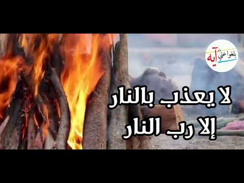 لا يعذب بالنار إلا رب النار