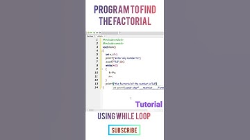 Factorial of a number || While loop || C Programming || Tutorial || Code Short