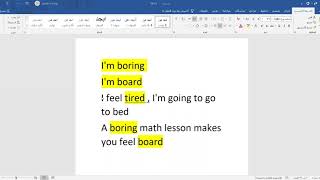 Bored or Boring ? Learn about -ED and -ING adjectives in English