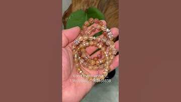 Vòng tay đá thạch anh tóc vàng tóc đỏ dày mượt giá sỉ 1,9tr, 096 396 8838