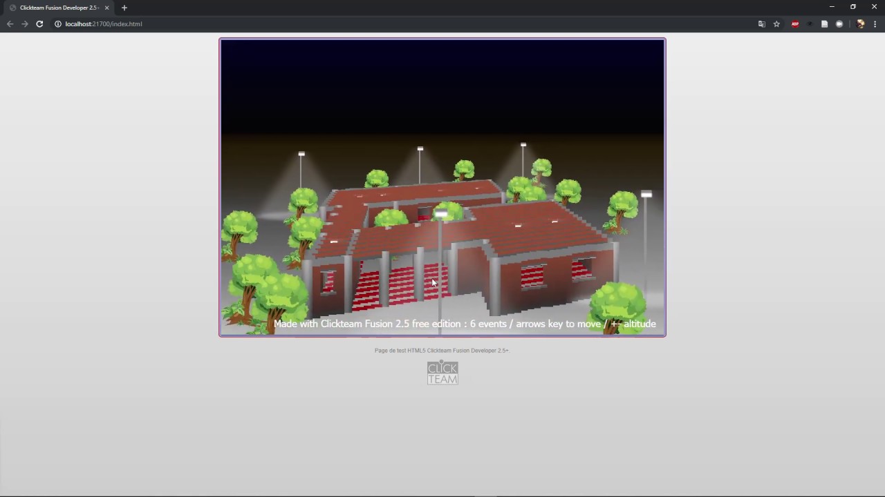 6 events 3D engine made with clickteam Fusion without any extension ...
