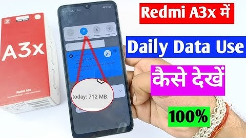 Redmi A3X daily data usage setting