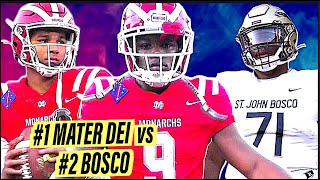 #1 Mater Dei v #2 St. John Bosco   2021 Bragging Rights on the Line  Top Two Teams in California