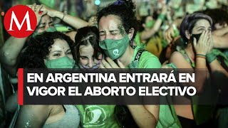 Argentina se prepara hoy para entrada en vigor de aborto electivo