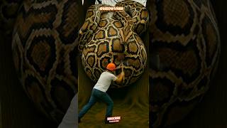Brave Worker Rescues Goat From Giant Python | Shocking Real Rescue #pets #shortsfeed #youtubeshorts