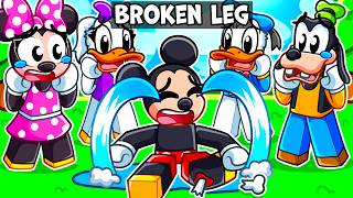 Mickey Mouse Se Rompió La Pierna En Roblox...