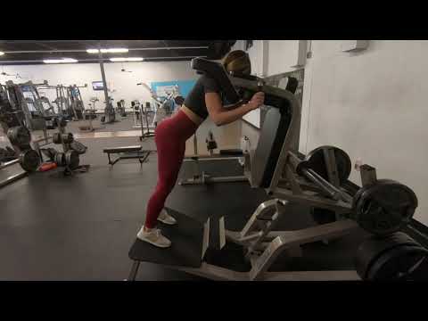 RDLs in reverse hack squat