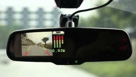 backup camera display images from parking sensor mirror.avi