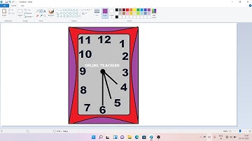 How To draw Clock on computer using MS Paint #Purangondaliya #OnlineTeachingComputer #Clock #MSPaint