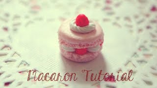 ♡  Polymer Clay Strawberry Macaron Tutorial  ♡