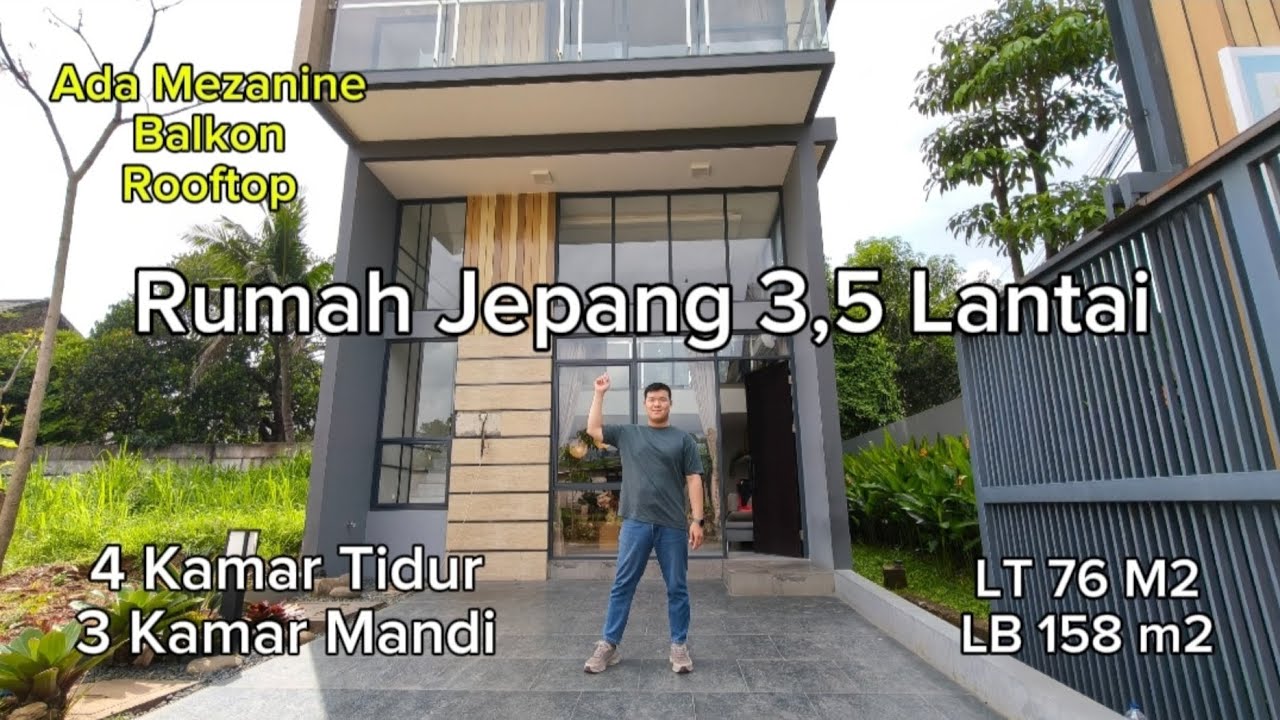 Rumah Ala Jepang 3,5 Lantai Simple Tapi Cakep Banget Dalemnya