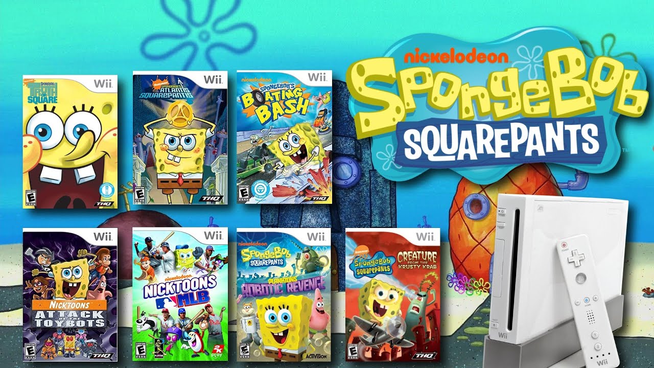 Todos los juegos de Bob Esponja para Nintendo wii 