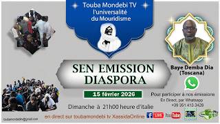 Sen Émission Diaspora sur la Radio Xassida online ToubaMondebi Touba Italie le 15  février 2026 screenshot 2