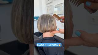 ELEGANT STYLING INVERTED BOB: Complete Tutorial Linked Below! 🔥🔥🔥
