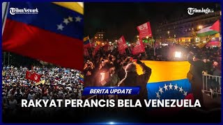 Demo Masyarakat Perancis di Paris, Bakar Bendera AS \u0026 Tuntut Maduro Dibebaskan