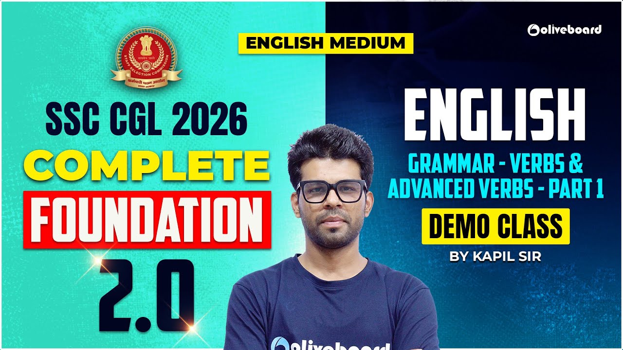 SSC CGL English Grammar 2026 | Verbs & Advanced Verbs Part 1 Demo Class ...