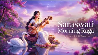 Saraswati Veena Music | Morning Raga for Peace, Focus & Positive Energy Healing 